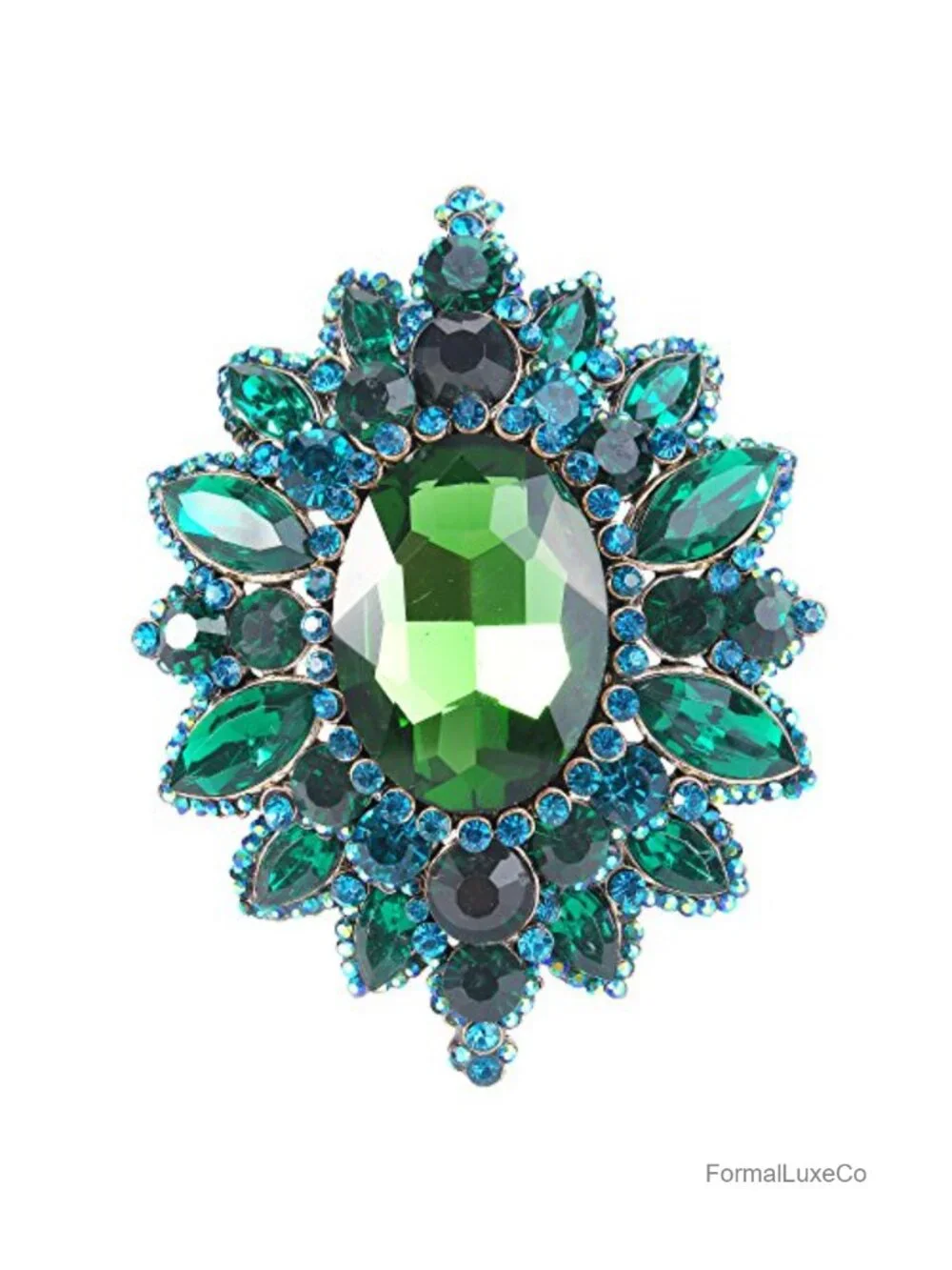 Rhinestone Crystal Sunflower Brooch Pin Gift for Women Elegant Floral Corsage